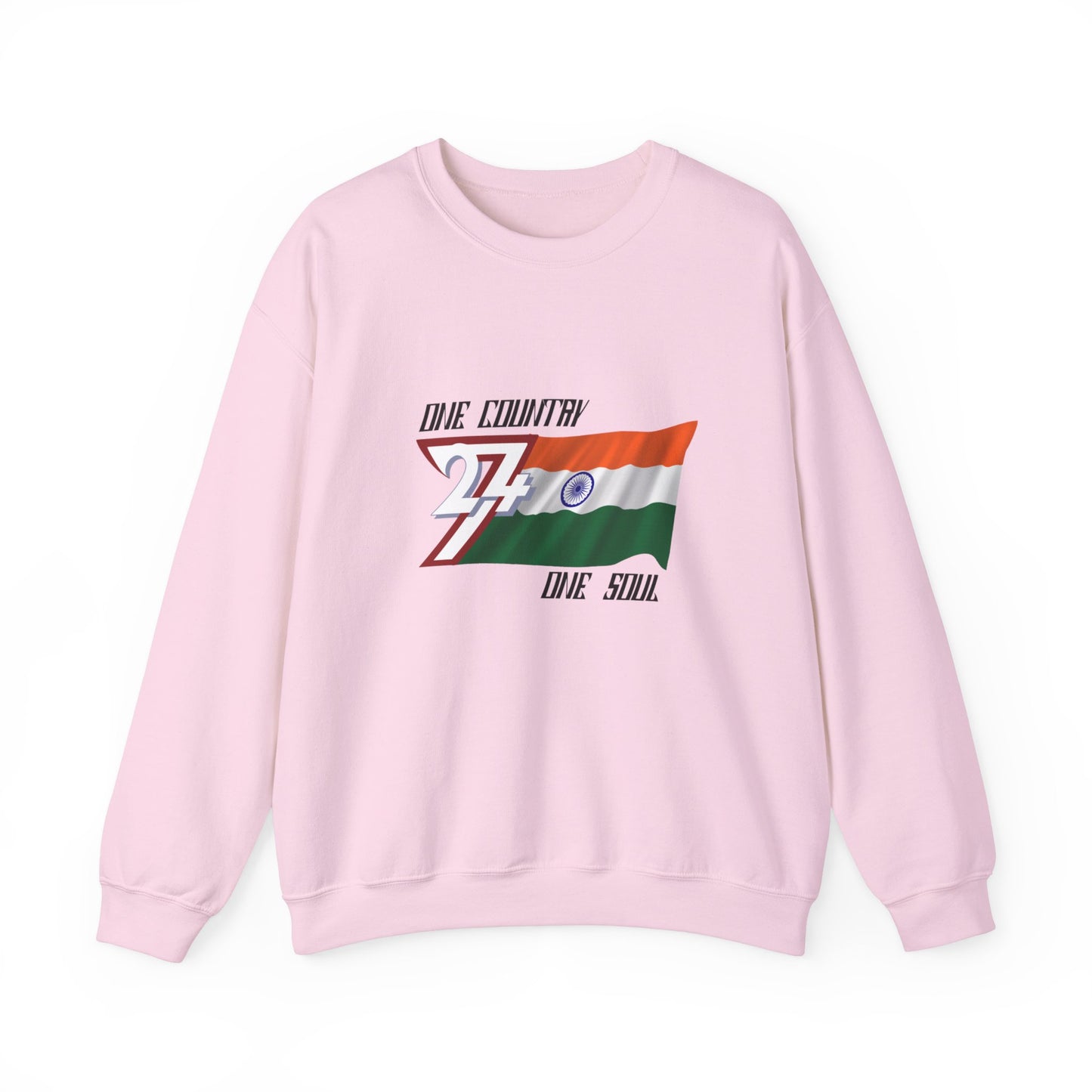 Unique Design India Flag sweatshirt light pink