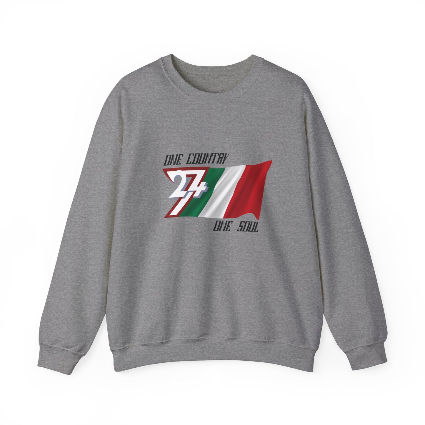 Unique Design Italy Flag sweatshirt graphite heather