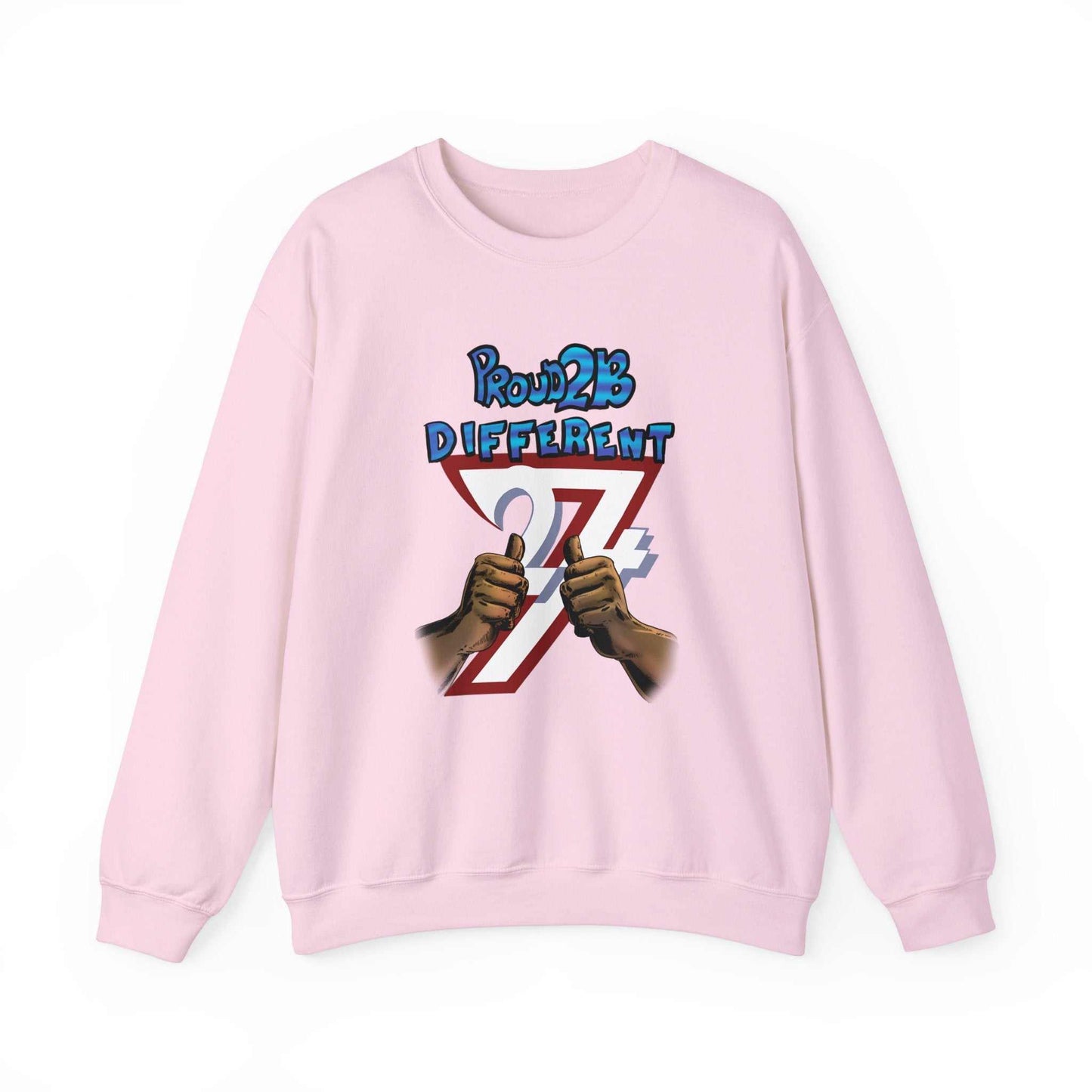 Unique Design Proud To Be Different Heavy Blend™ Crewneck Sweatshirt light pink