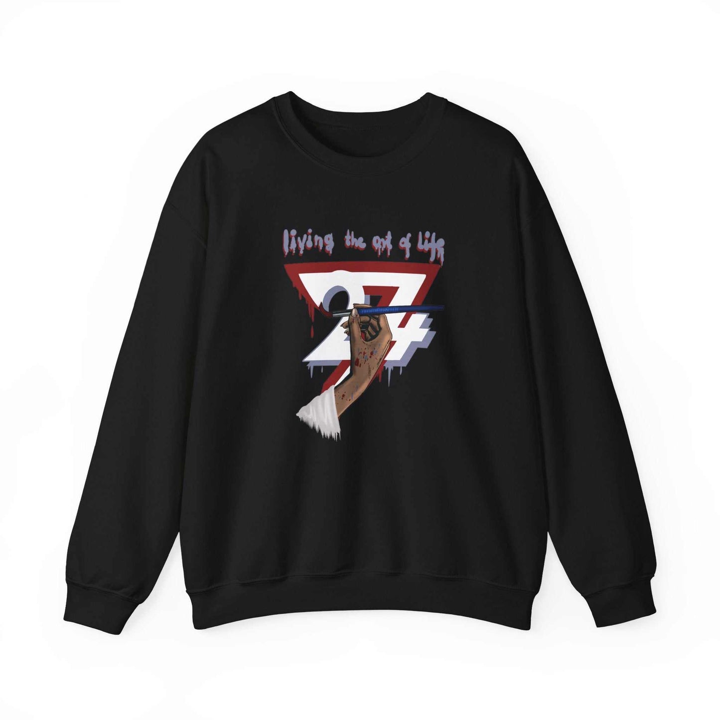 Unique Design The Art of Life Heavy Blend™ Crewneck Sweatshirt black