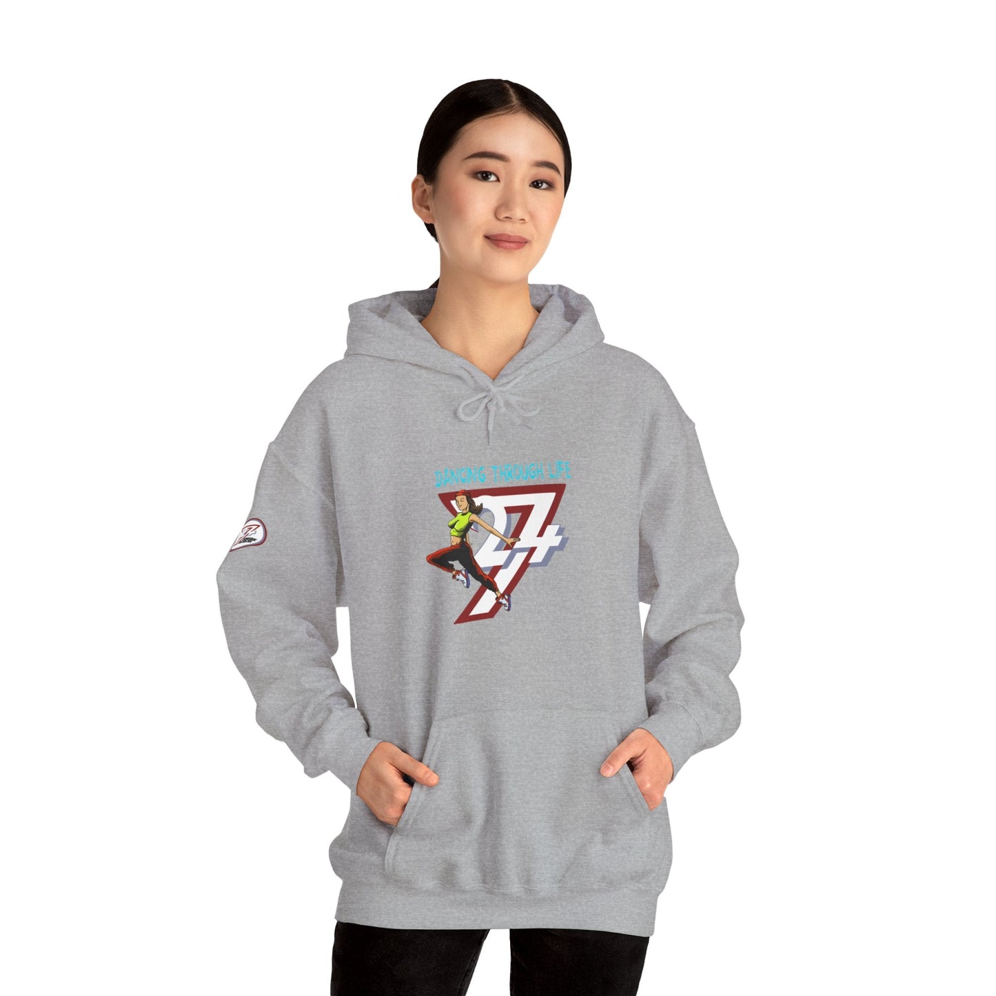 Unique Design Street Dancing Girl Printed Unisex custom Hoodie sports grey