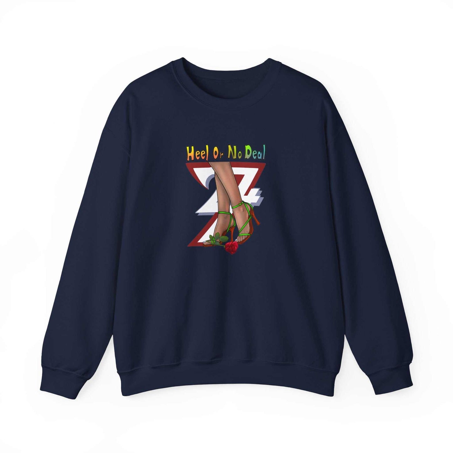 Unique Design Heel Or No Deal Heavy Blend™ Crewneck Sweatshirt navy