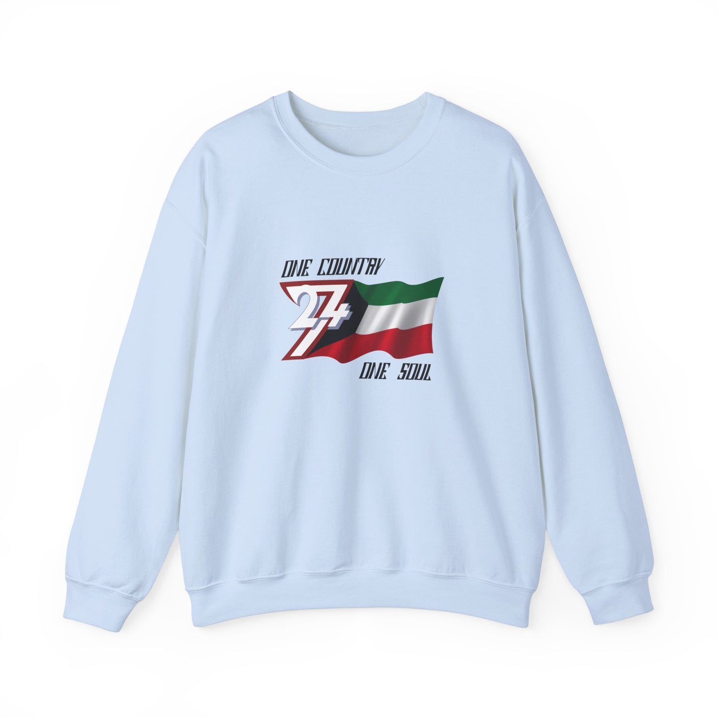 Unique Design Kuwait Flag sweatshirt light blue