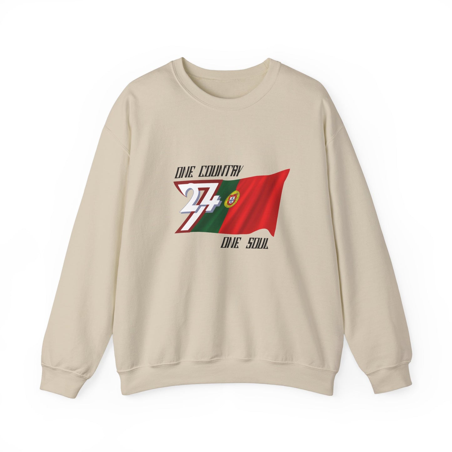 Unique Design 24/7 Portugal Flag Sweatshirt sand