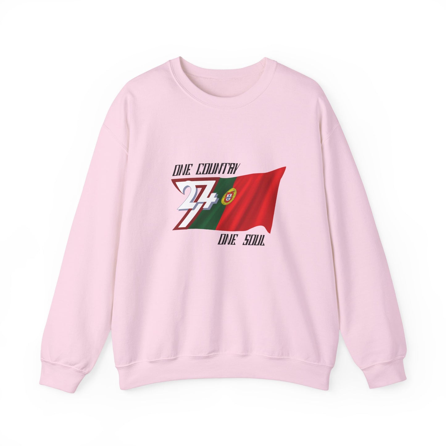 Unique Design 24/7 Portugal Flag Sweatshirt light pink