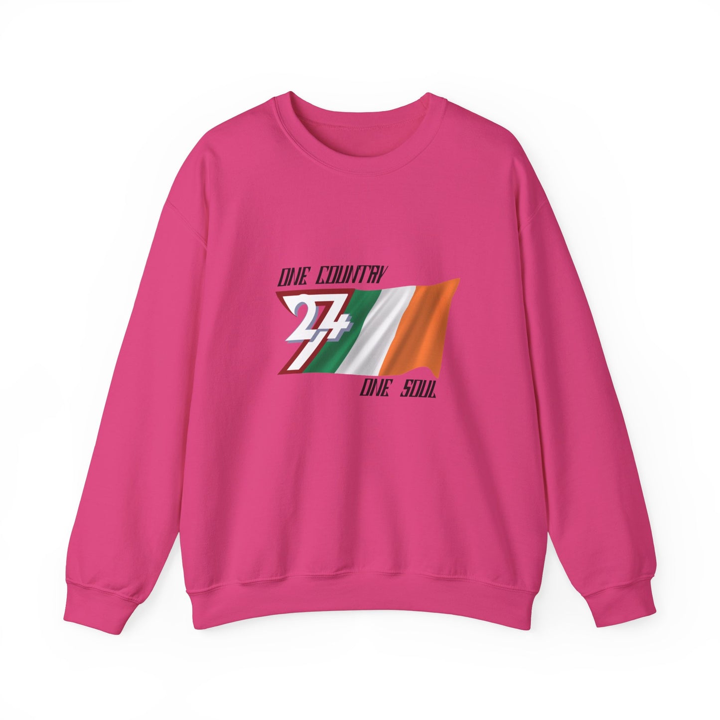 Unique Design Ireland Flag sweatshirt heliconia