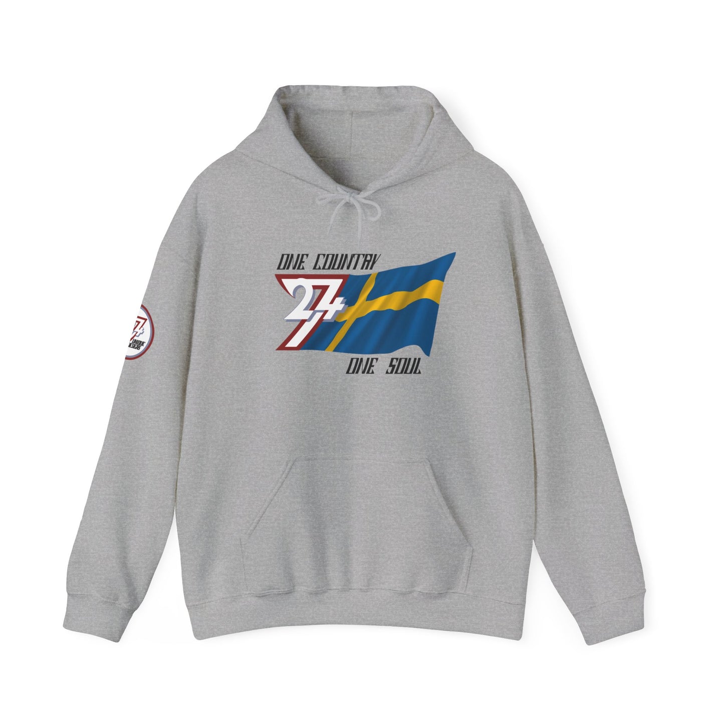 Unique Design 24/7 Sweden custom hoodie sport grey