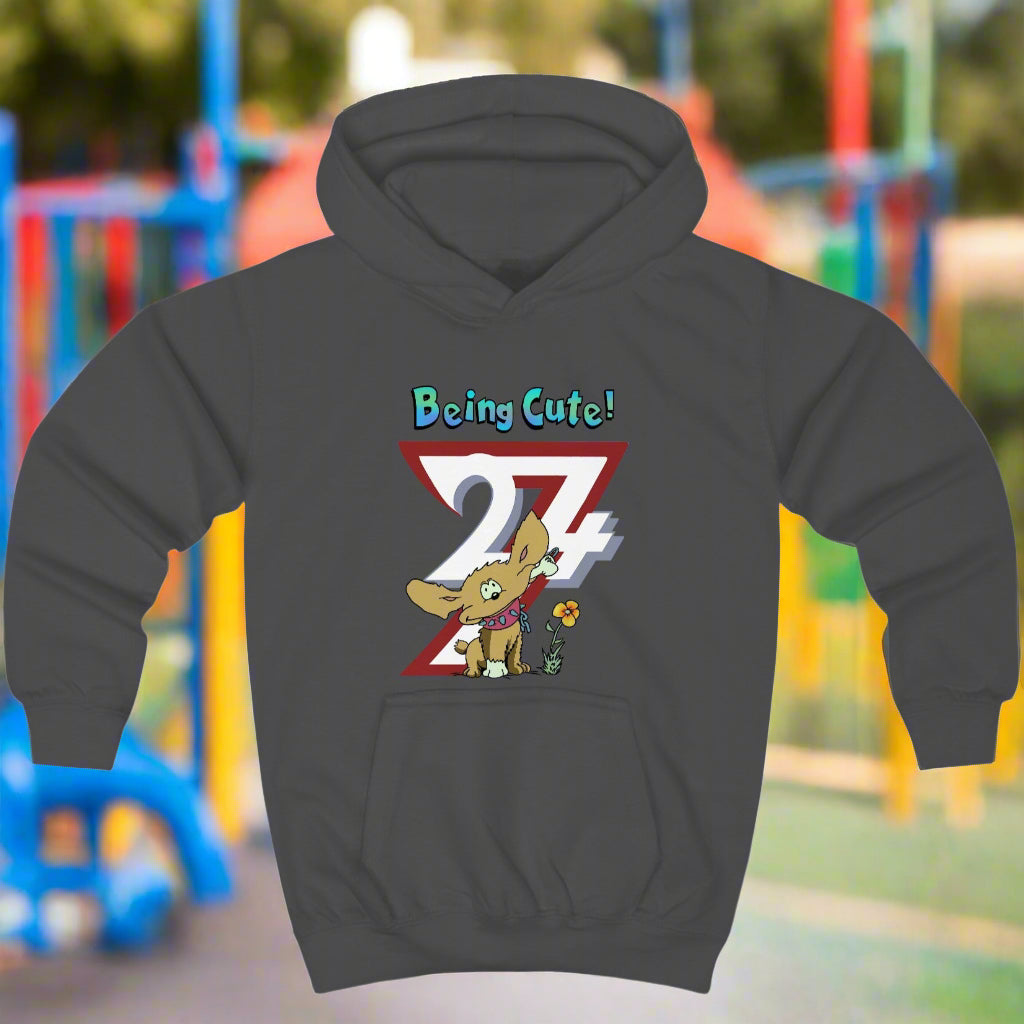 Animal Design Kids Hoodie with Dog on chest