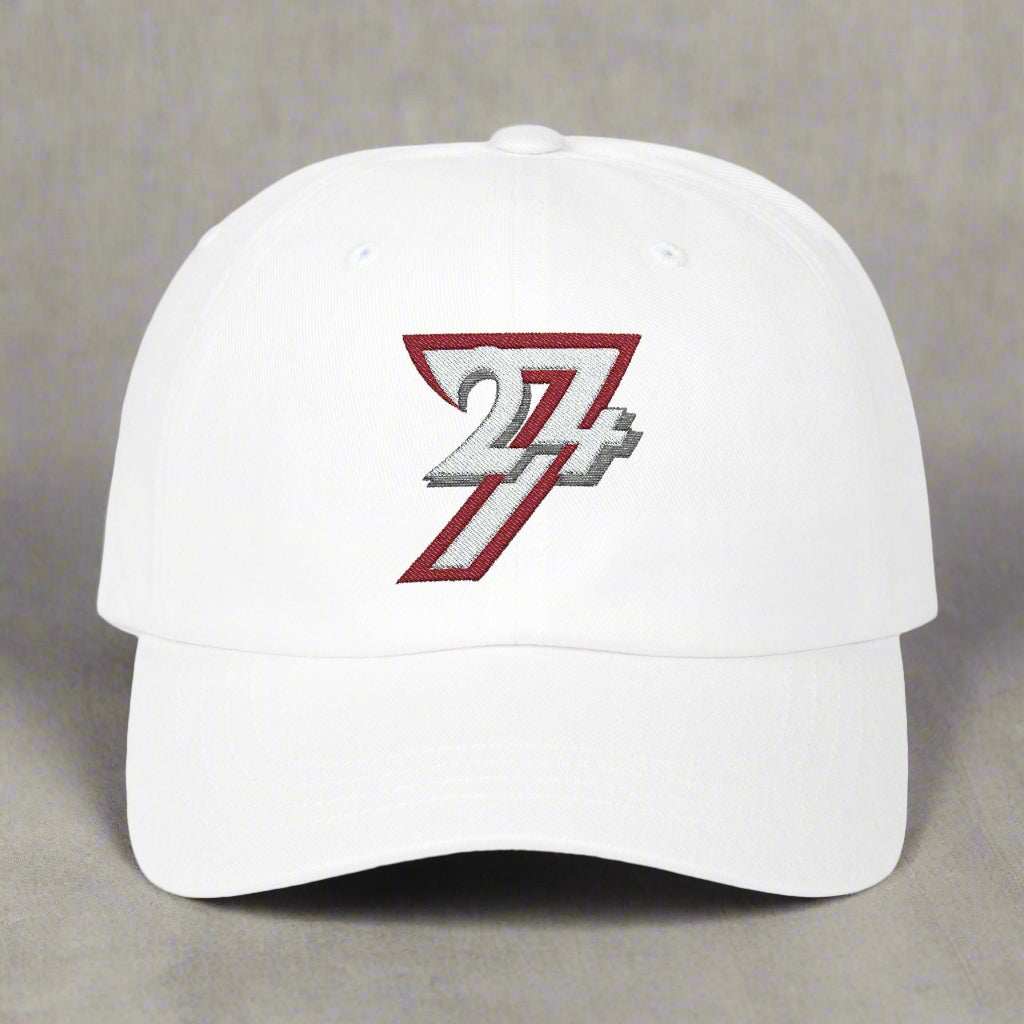 Baseball Hat Classic Dad Cap embroidered cap 24/7 Unique Designs white front