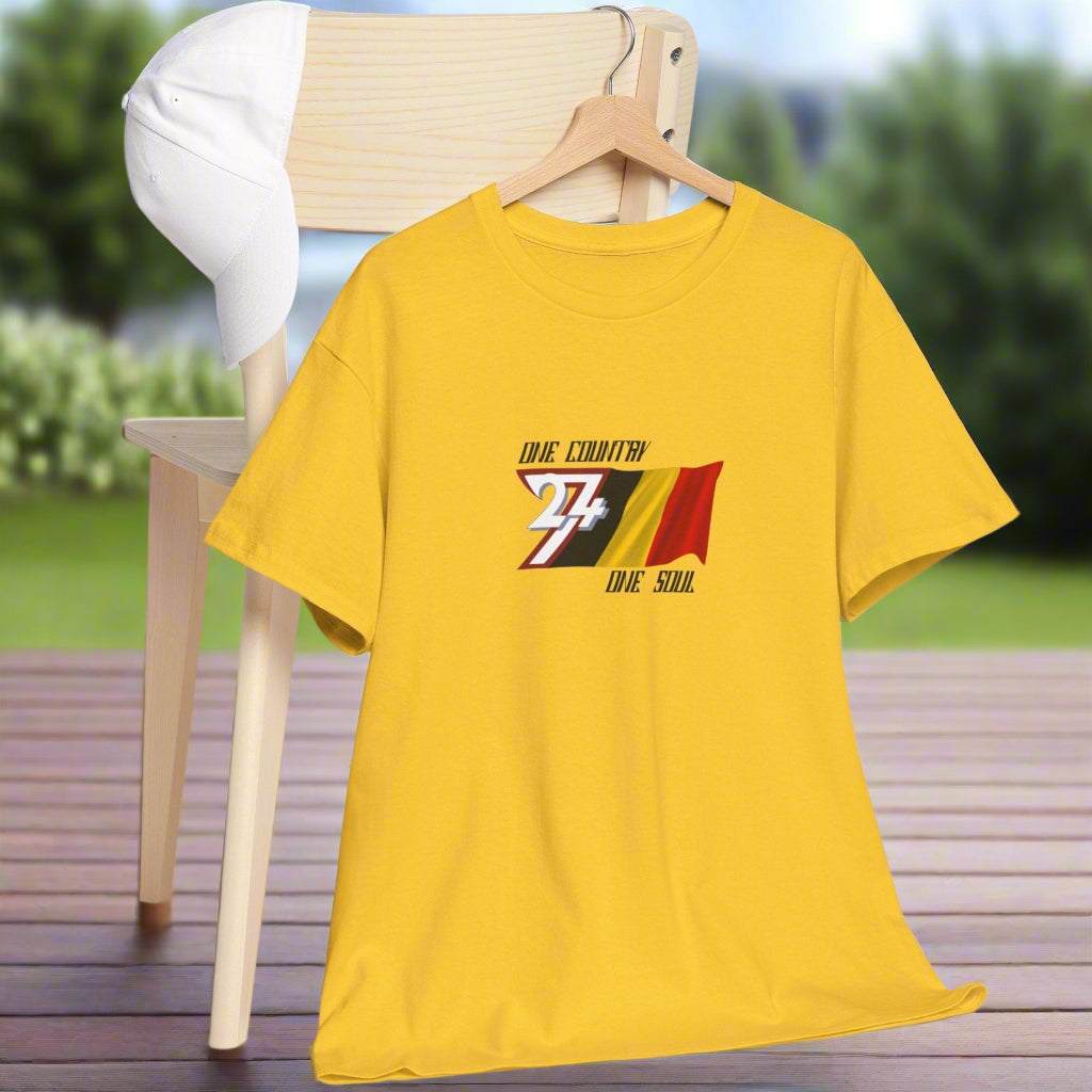 Belgium Flag T-shirt Belgium tee country tee by 24/7 Unique Designs daisy