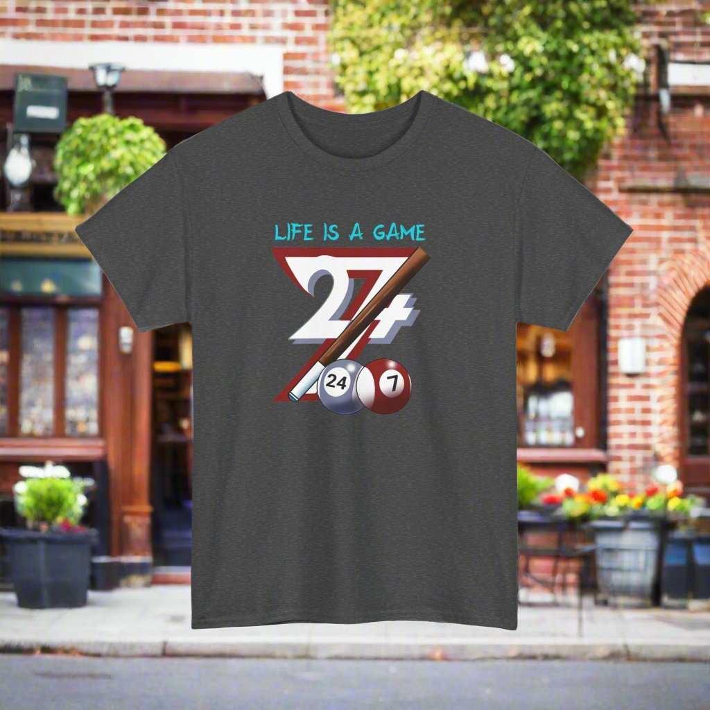 Billiard T-shirt Pool T-shirt billiard tee pool tee sport t-shirt dark heather