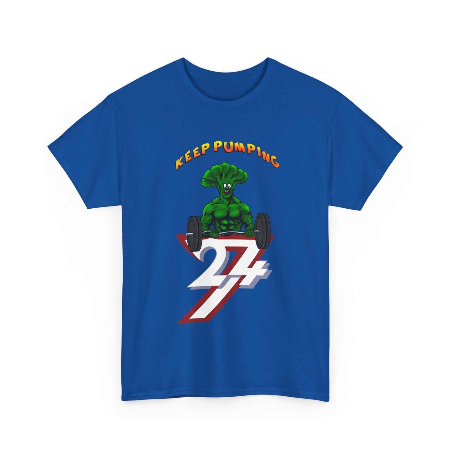 Broccoli T-shirt workout tee royal blue