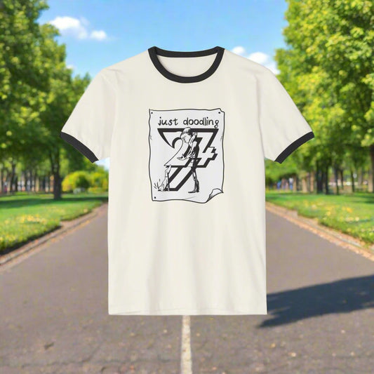 Cartoon on Women T-shirt Dog T-Shirt cartoon tee illustrated tee front