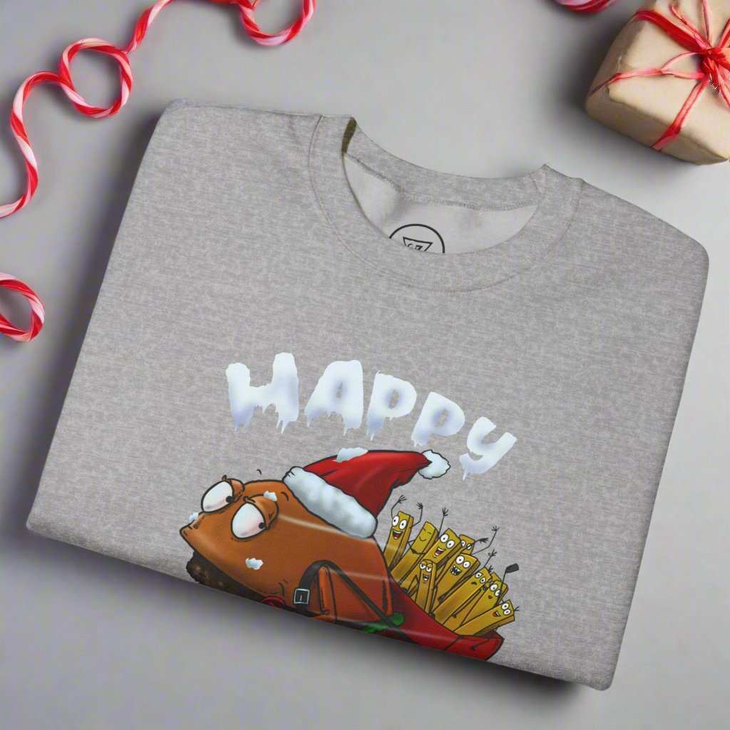 Christmas Jumper Sweatshirt sport grey folded