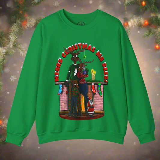 Christmas Reindeer Sweatshirt Gift irish green