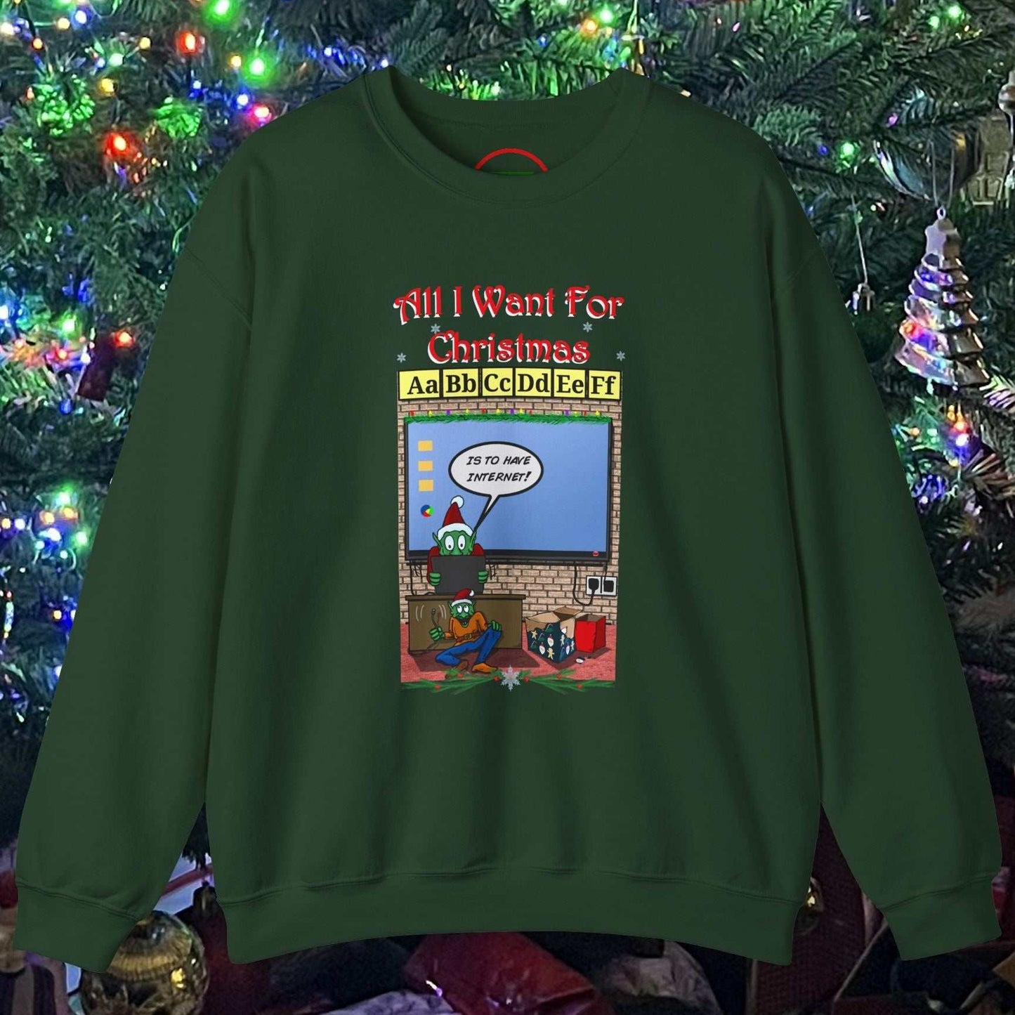 Christmas Teachers and Elves Sweatshirt with funny cartoon design and festive holiday theme
