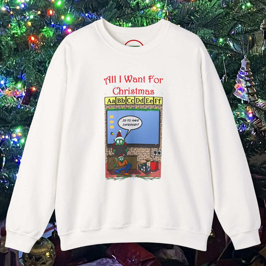 Christmas Teachers and Elves Sweatshirt with funny cartoon design, unisex holiday crewneck sweater