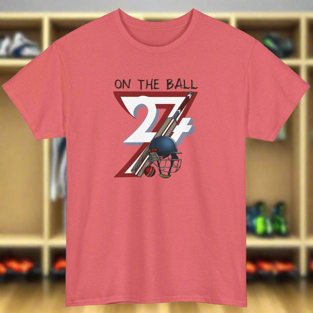 Cricket Sport T-shirt cricket tee cricket shirt 24/7 Unique Designs coral silk