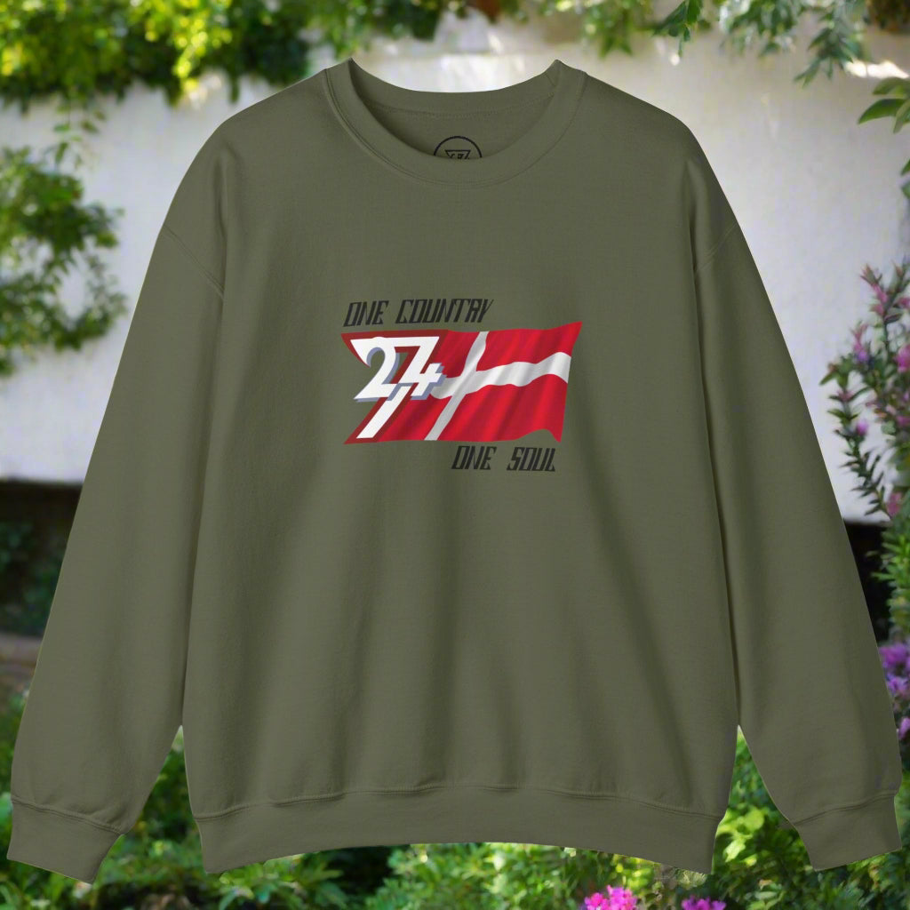 Denmark flag sweatshirt illustrated patriot apparel