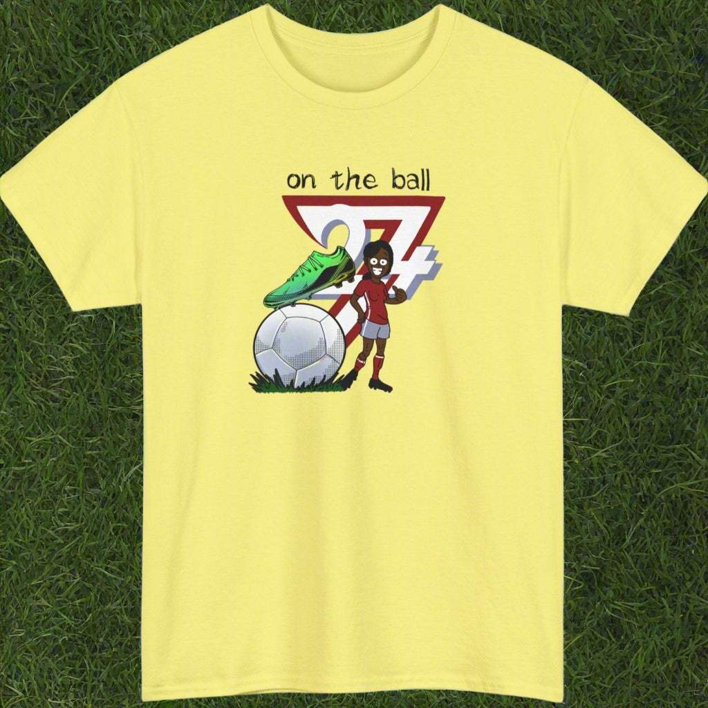 Design Football Sport Printed T-shirt football tee 24/7 Unique Designs corn silk