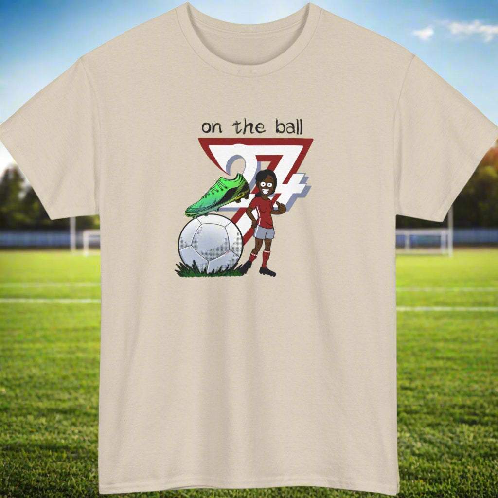Design Football Sport Printed T-shirt football tee 24/7 Unique Designs sand