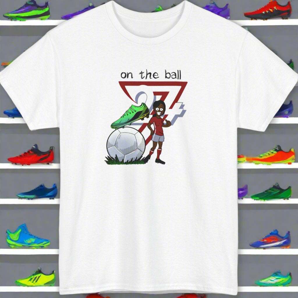 Design Football Sport Printed T-shirt football tee 24/7 Unique Designs white