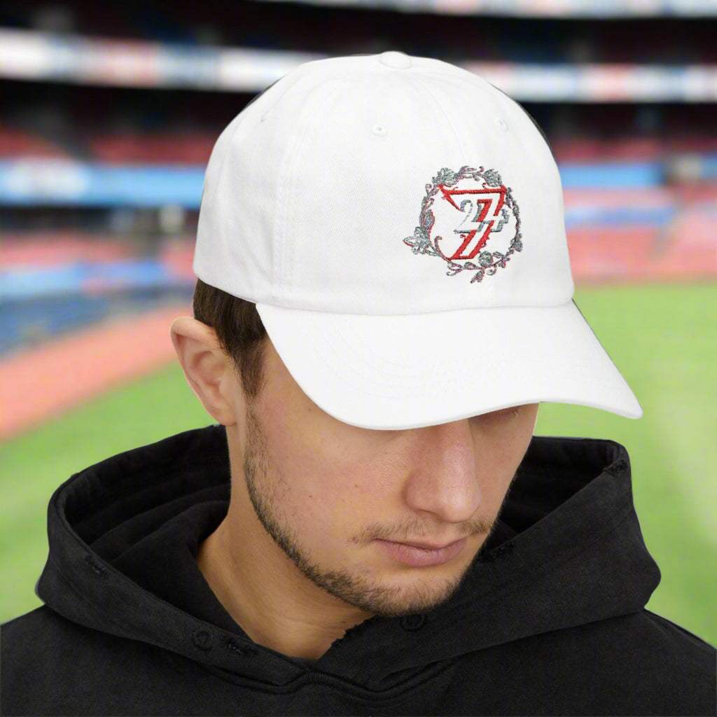 Embroidered Baseball Cap white front