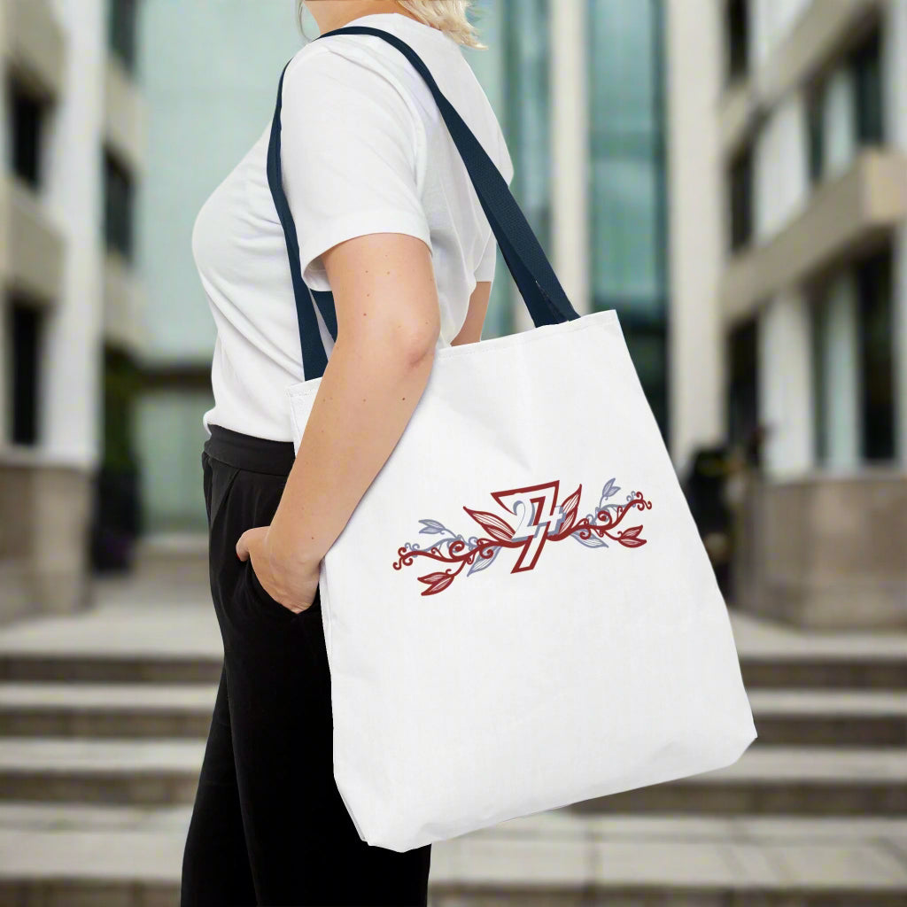 Extra large tote bag with unique floral pattern