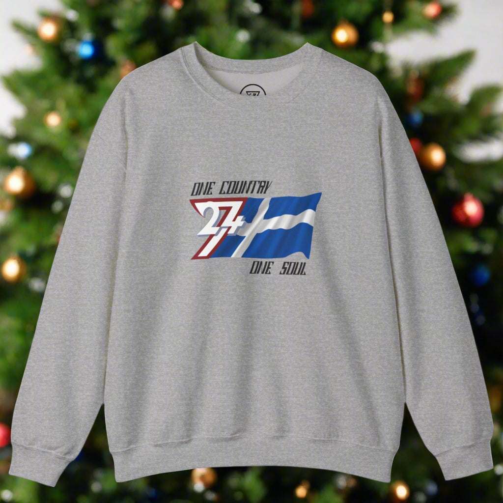 Finnish flag design on sweatshirt by24/7 Unique Designs