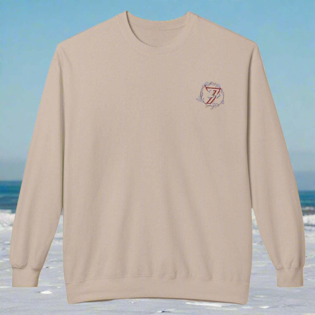 Floral Sweatshirt sand front