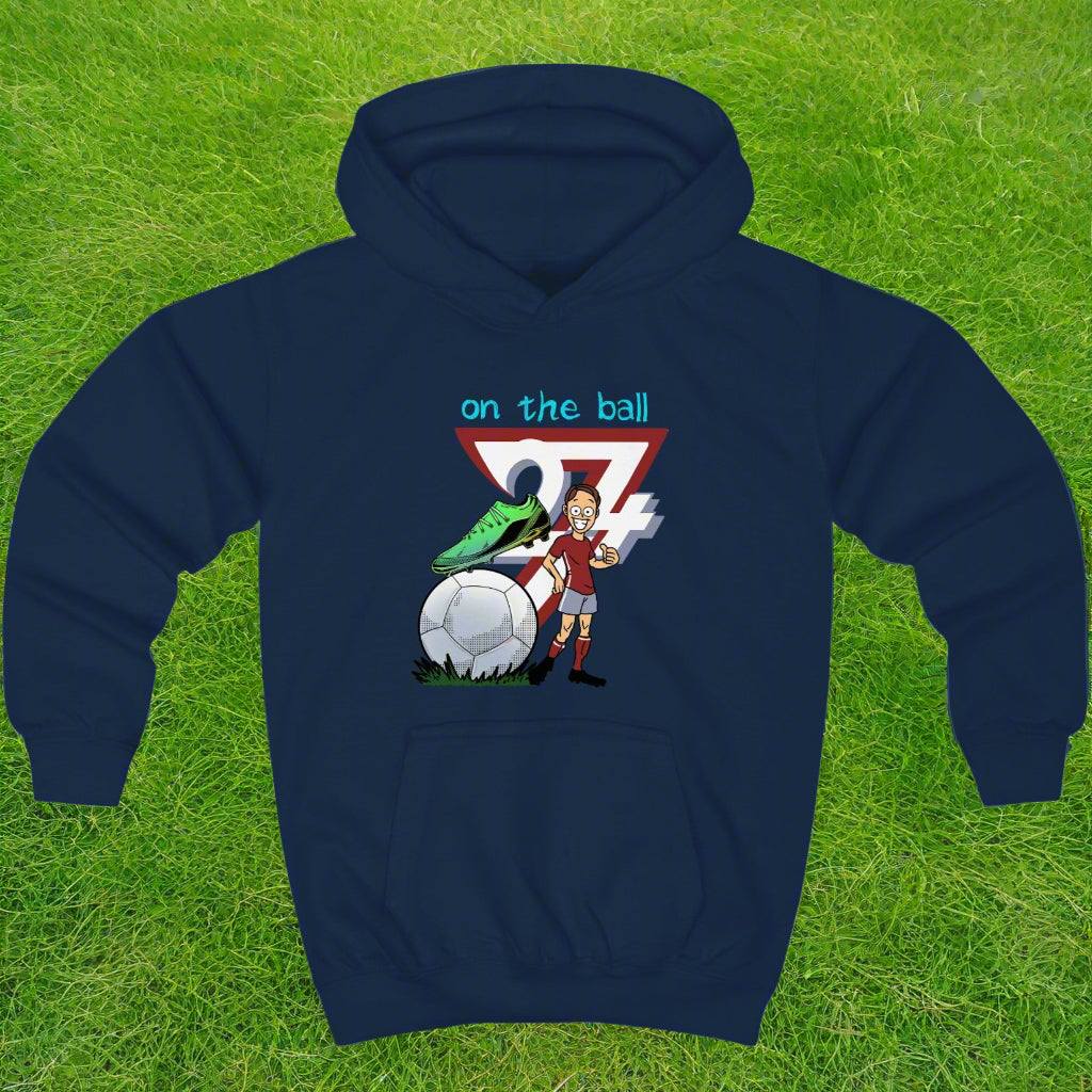 Football Kids Hoodie football jumper for kids by 24/7 Unique Designs navy