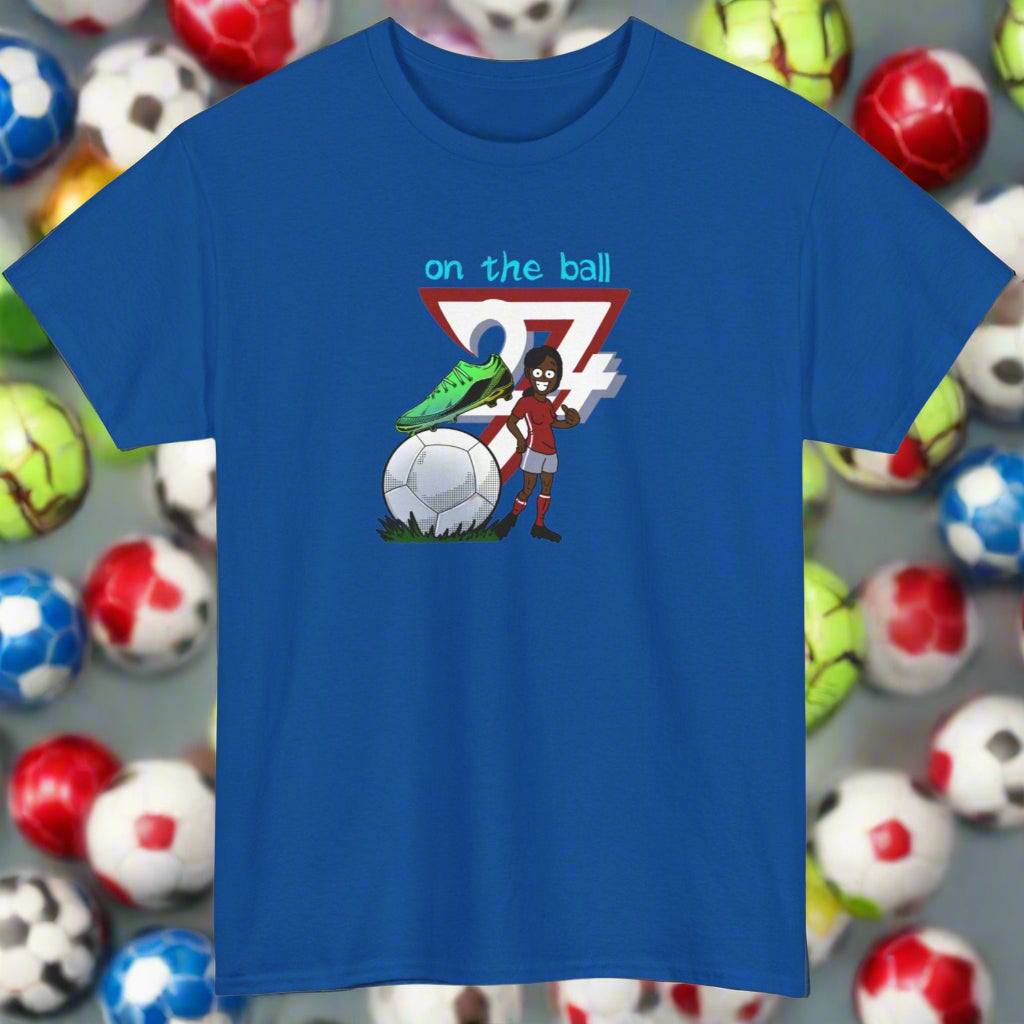 Football Sport T-shirt football tee soccer tee by 24/7 Unique Designs royal