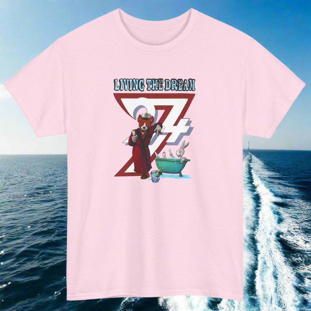 Fox T-shirt funny tee funny fox cartoon T-shirt by 24/7 Unique Designs Light Pink