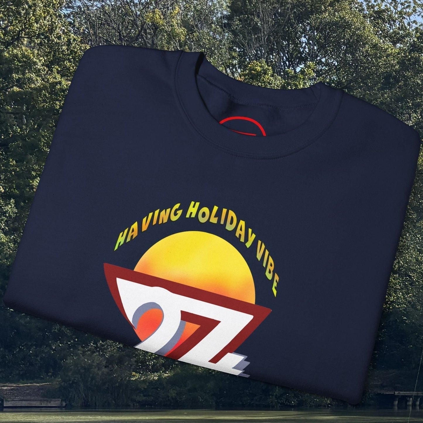 Funny Camping Cactus sweatshirt with holiday vibe and cartoon design for summer outdoor lovers