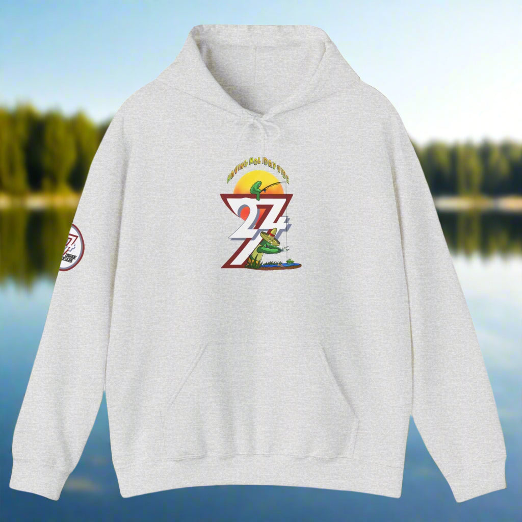Funny Fishing Hoodie Summer Holiday Jumper Fishing Cactus On Hoodie ash