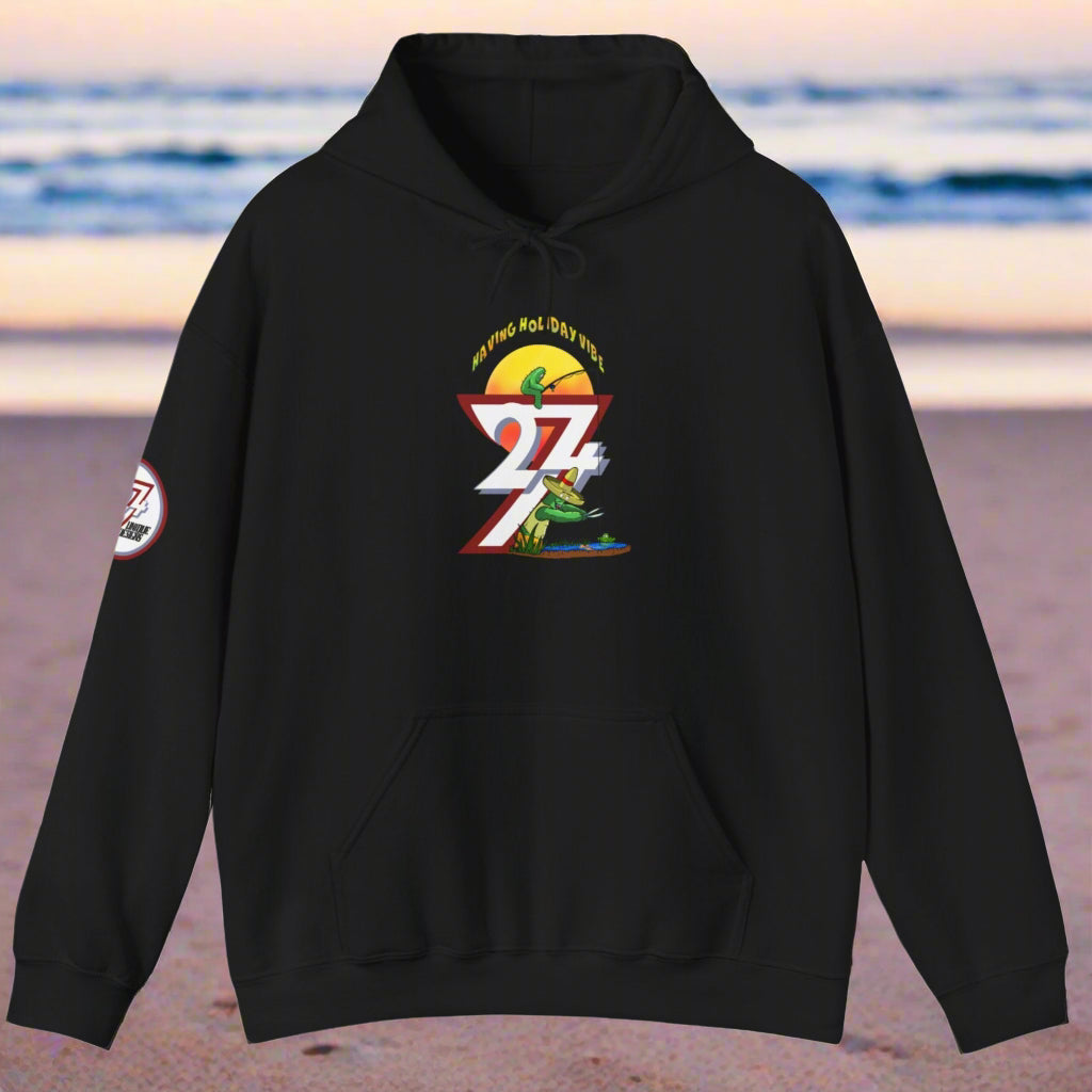 Funny Fishing Hoodie Summer Holiday Jumper Fishing Cactus On Hoodie black