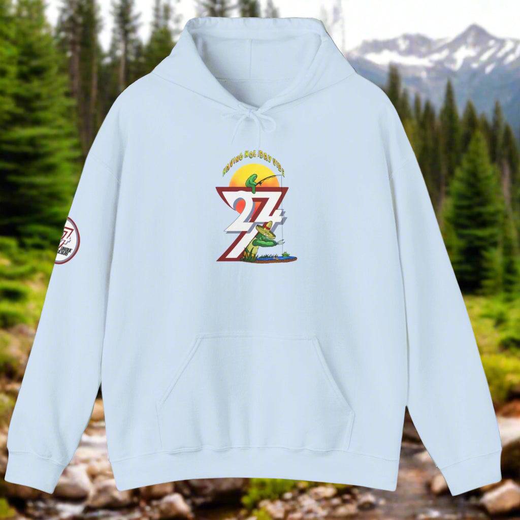 Funny Fishing Hoodie Summer Holiday Jumper Fishing Cactus On Hoodie light  blue