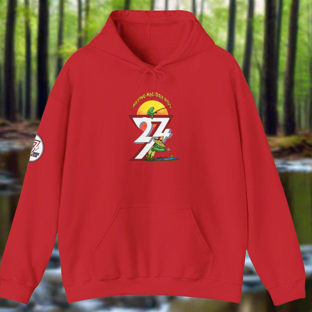 Funny Fishing Hoodie Summer Holiday Jumper Fishing Cactus On Hoodie red