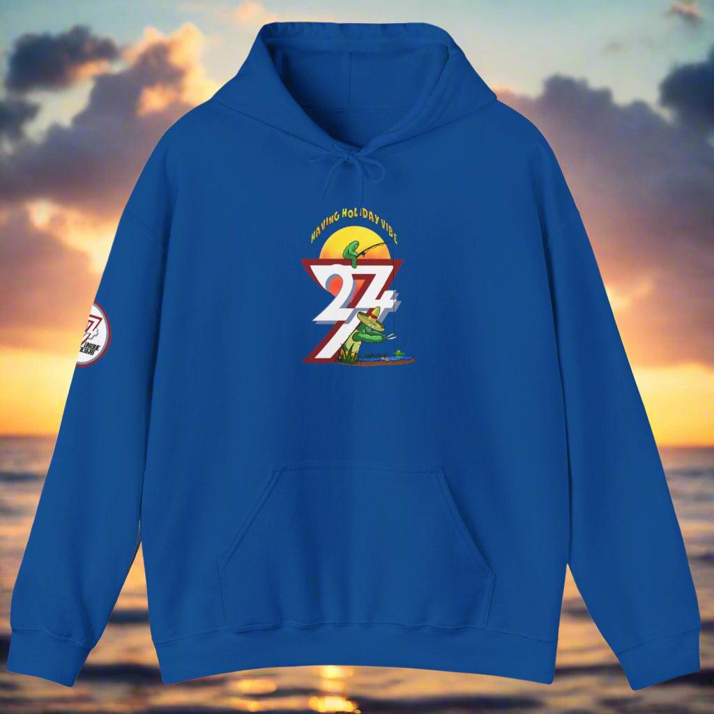 Funny Fishing Hoodie Summer Holiday Jumper Fishing Cactus On Hoodie royal blue