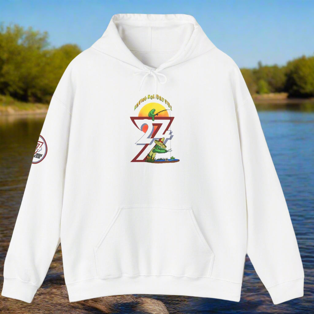 Funny Fishing Hoodie Summer Holiday Jumper Fishing Cactus On Hoodie white