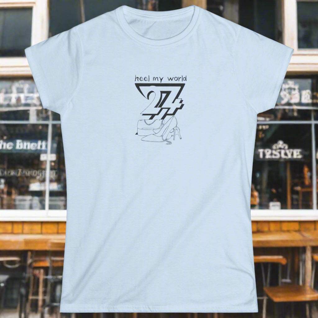 Funny Women T-shirt unique Women Tee cool top by 24/7 Unique Designs light blue