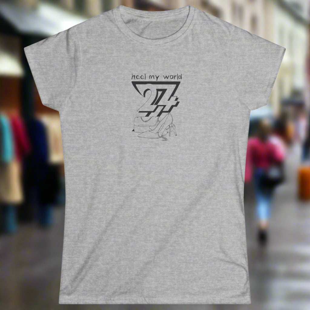 Funny Women T-shirt unique Women Tee cool top by 24/7 Unique Designs sport grey