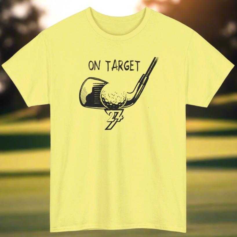 Golf T-shirt Golf tee sport polo golfing shirt by 24/7 Unique Designs corn silk