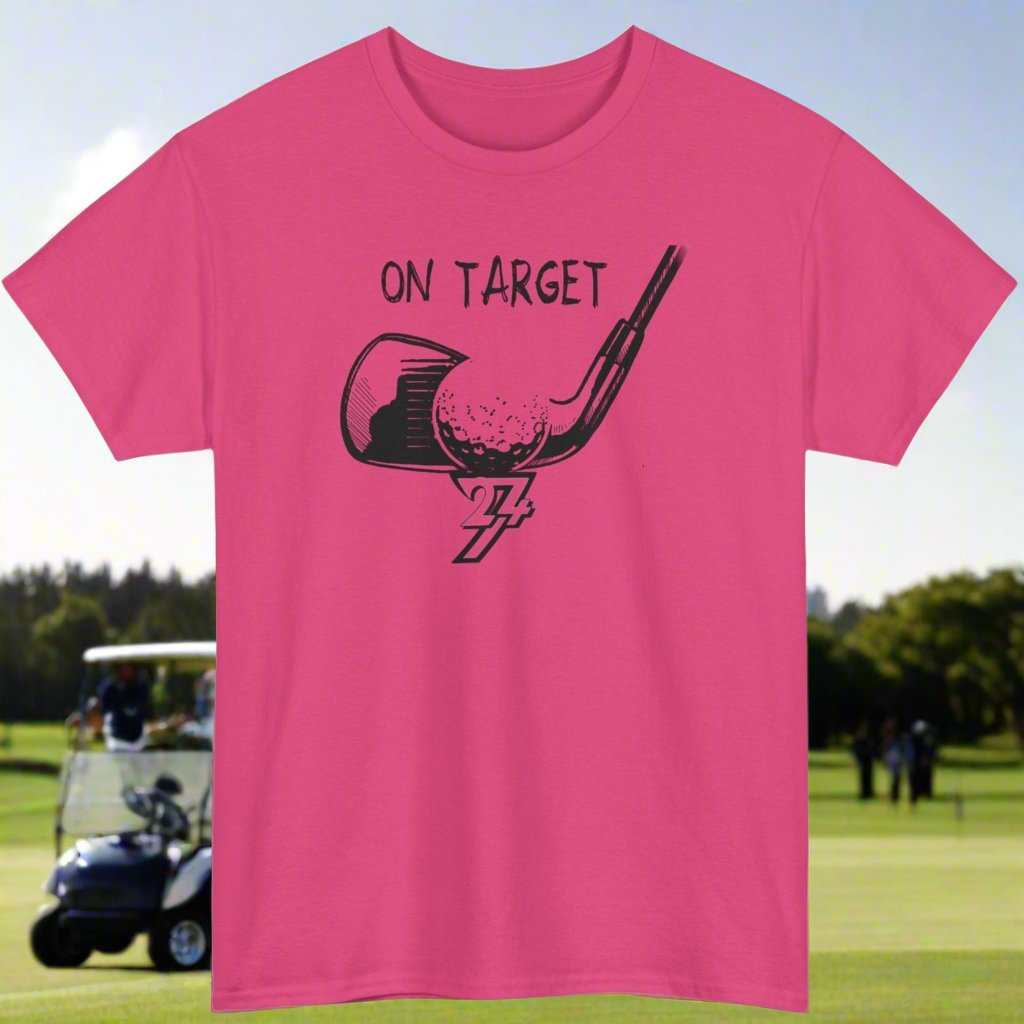 Golf T-shirt Golf tee sport polo golfing shirt by 24/7 Unique Designs heliconia