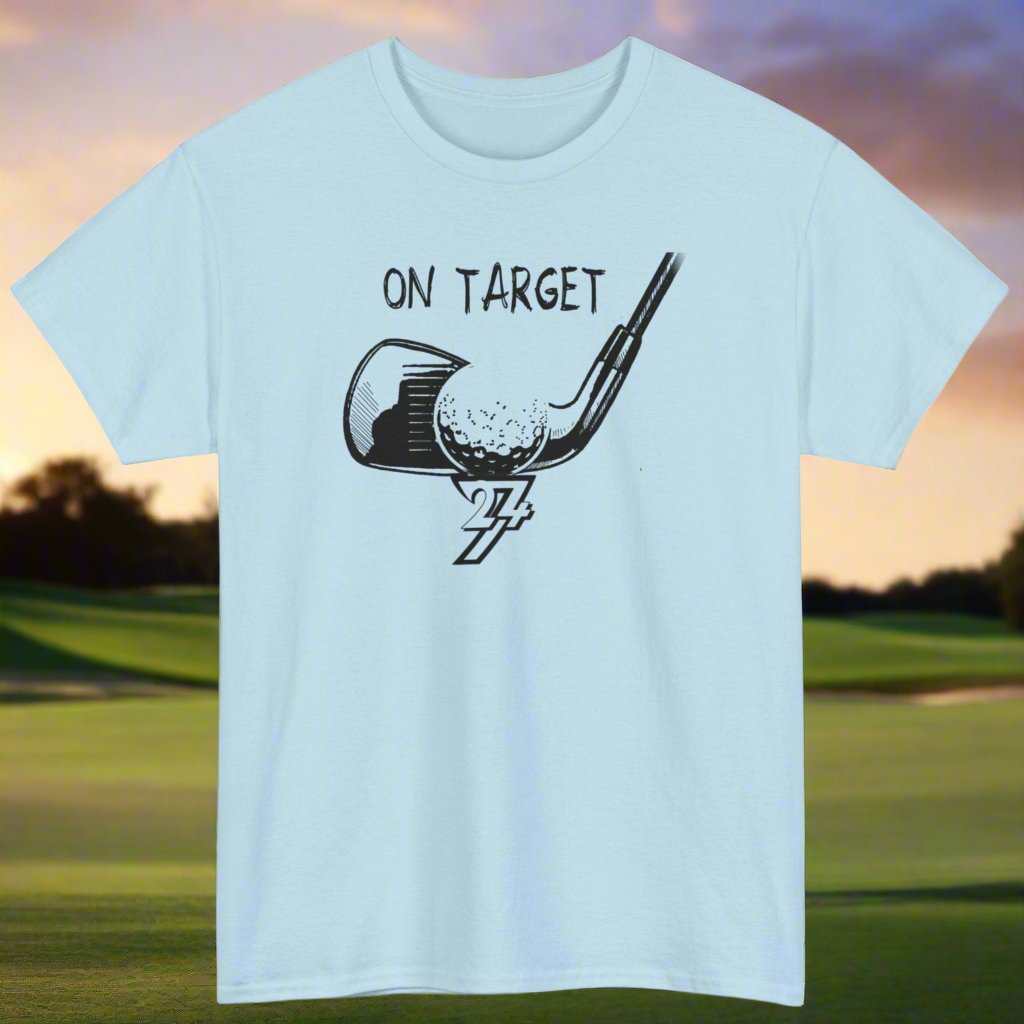 Golf T-shirt Golf tee sport polo golfing shirt by 24/7 Unique Designs light blue