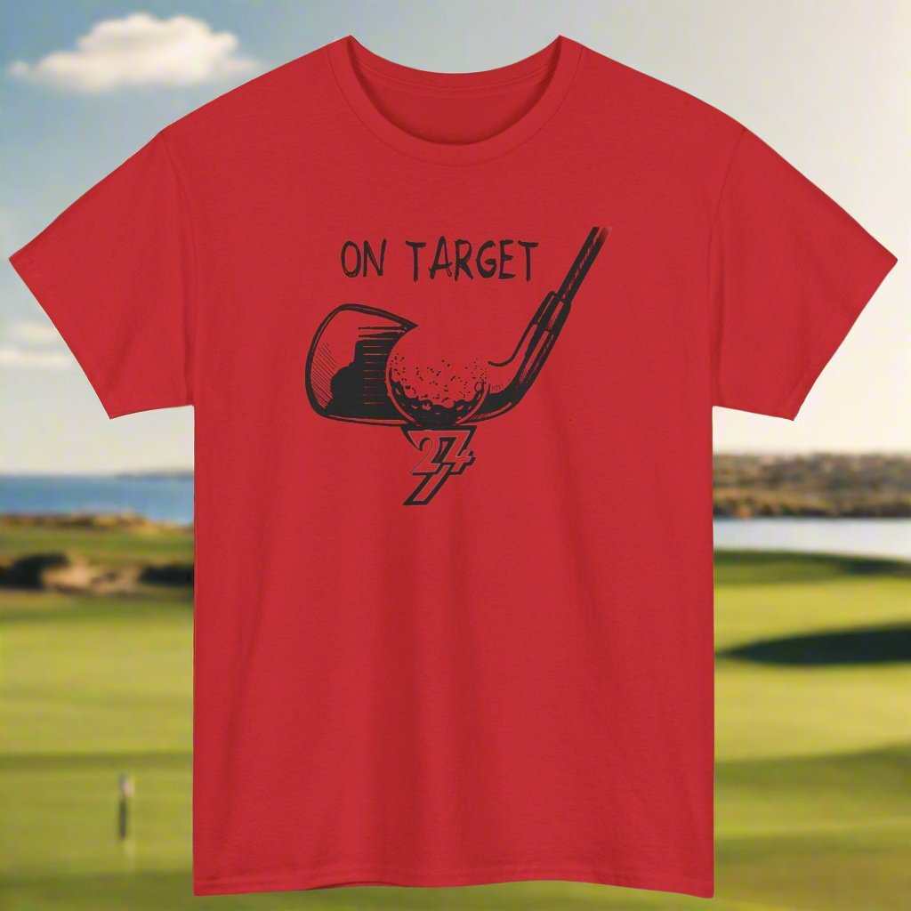 Golf T-shirt Golf tee sport polo golfing shirt by 24/7 Unique Designs red