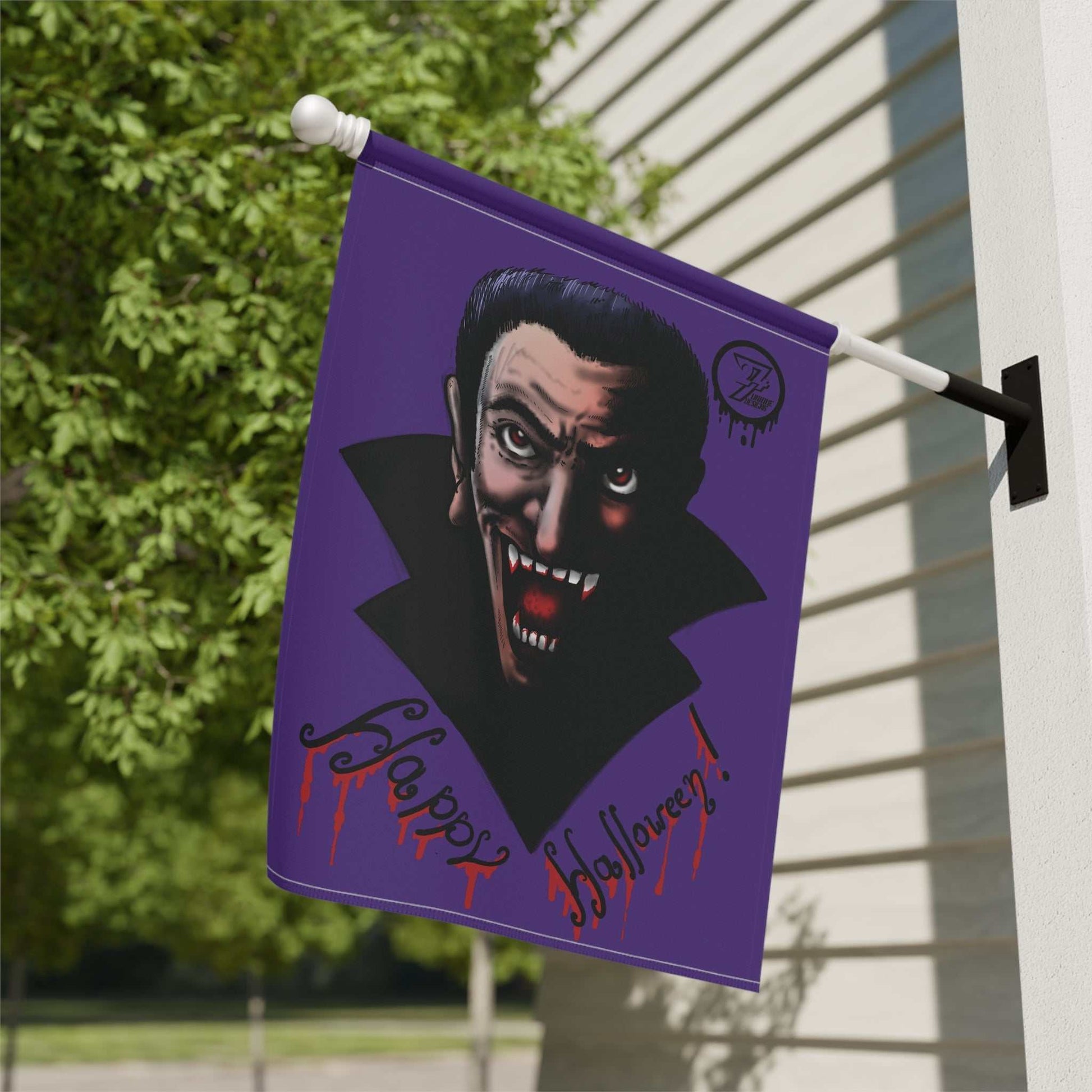 Halloween Vampire Decoration Scary Vampire Garden & House Banner on pole