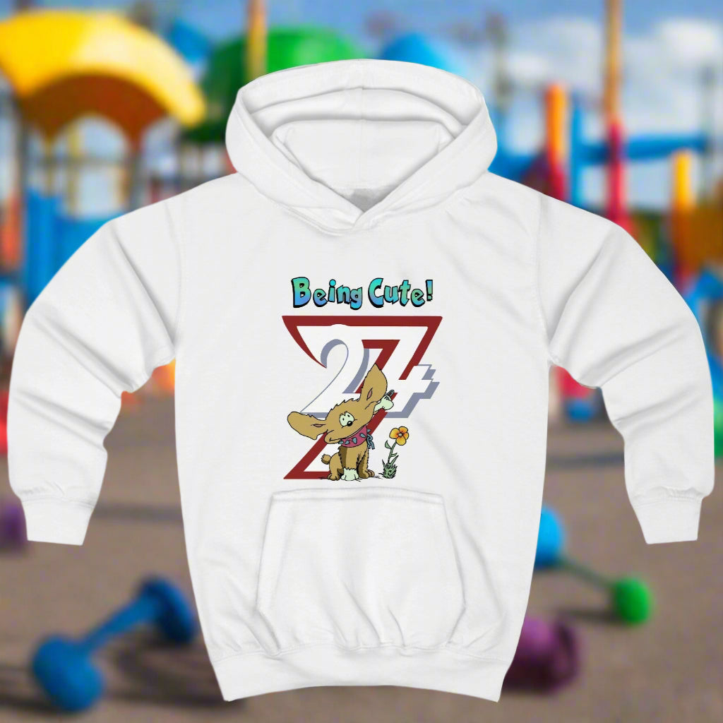Kids Hoodie with Cute Dog printed on chest