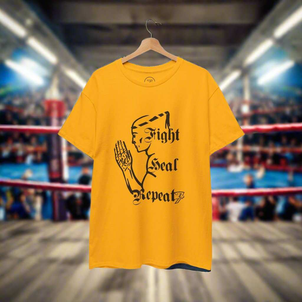 Muay Thai Tee combat T-Shirt Fighter tee thai box t-shirt gold