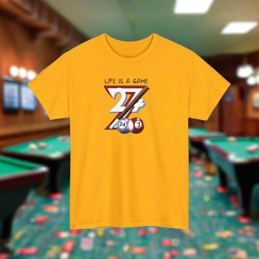 Pool T-shirt sport tee pool design on tee billiard t-shirt printed tee gold